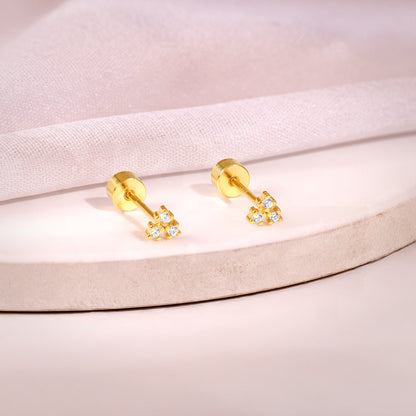 Golden Trielle Ear Piercings