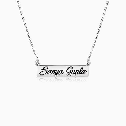 Silver Engraved Pendant with Box Chain
