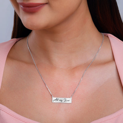Silver Engraved Pendant with Box Chain