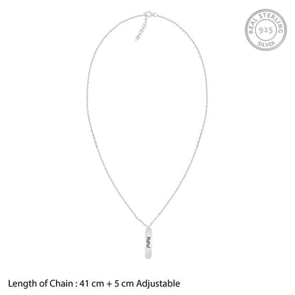 Personalised Silver Charming Two Sided Necklace