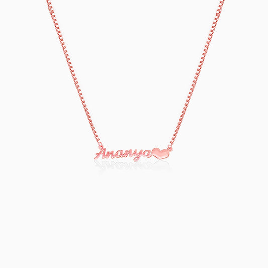 Rose Gold Personalised Love Pendant