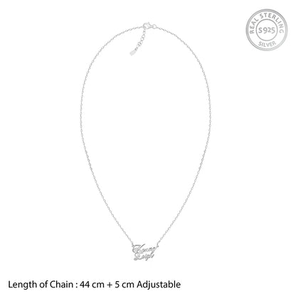 Silver Personalised Perfect Match Pendant