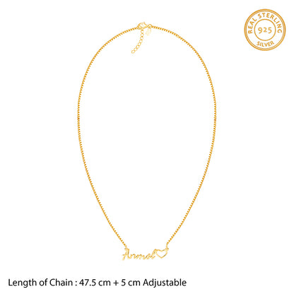 Golden Personalised Life Partner Pendant