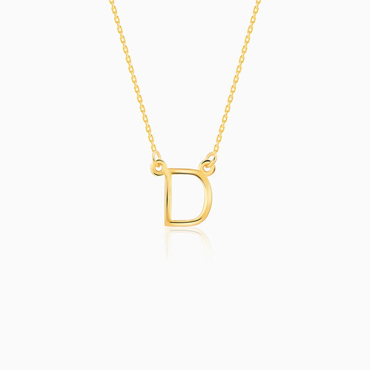 Golden Personalised Initial Necklace