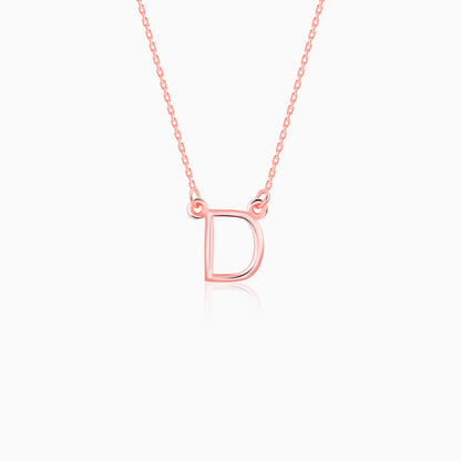 Rose Gold Personalised Initial Necklace