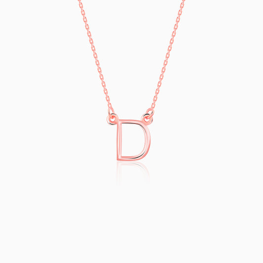 Rose Gold Personalised Initial Necklace