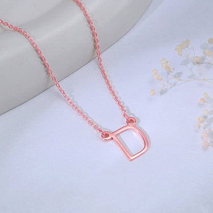 Rose Gold Personalised Initial Necklace