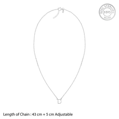 Silver Personalised Initial Necklace