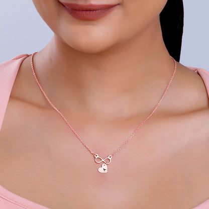 Rose Gold Personalised Endless Echo Necklace