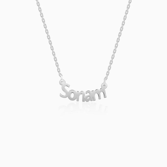Silver Personalised Name in Bold Necklace