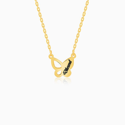 Golden Personalised Butterfly Necklace