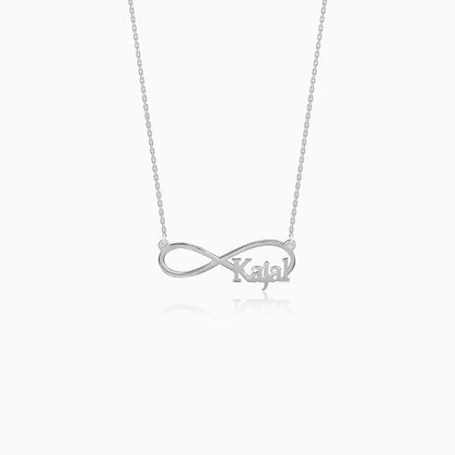 Silver Personalised Infinity Name Necklace