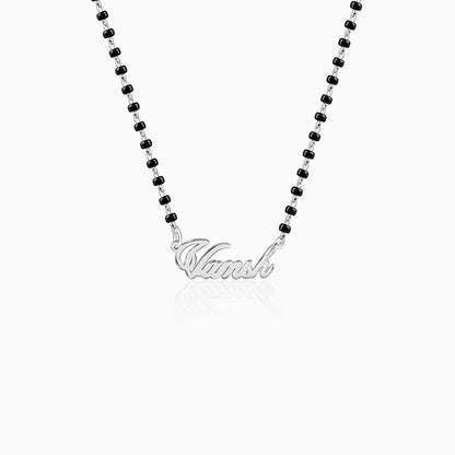 Silver Personalised Name Mangalsutra