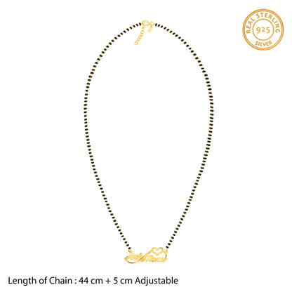 Golden Personalised Heart Name Mangalsutra