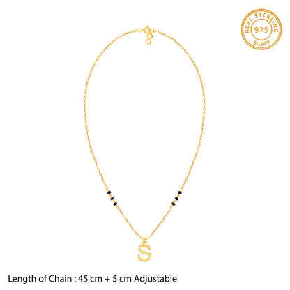 Golden Personalised Cherished Initial Mangalsutra- mangalsutra for women