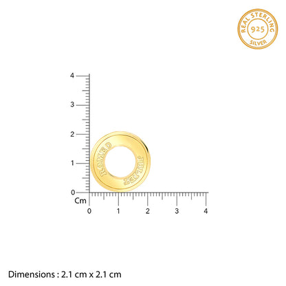 Golden Personalised Circular Pendant For Him