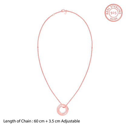 Rose Gold Personalised Circular Pendant For Him