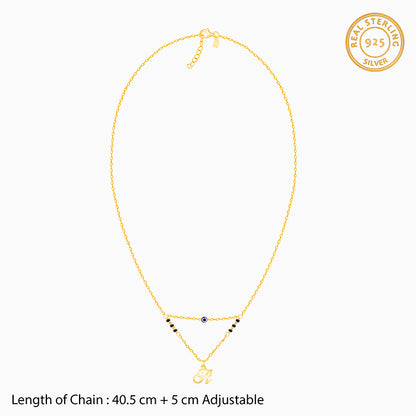 Golden Personalised Evil Eye Mangalsutra Necklace