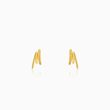 Golden Personalised Letter Stud Earrings