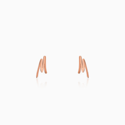 Rose Gold Personalised Letter Stud Earrings