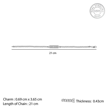 Silver Personalised Cuban Bracelet for Him