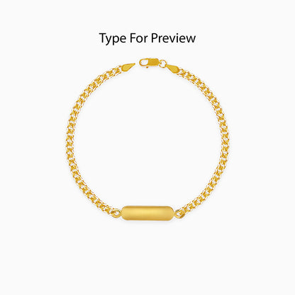 Golden Personalised Cuban Bracelet for Him
