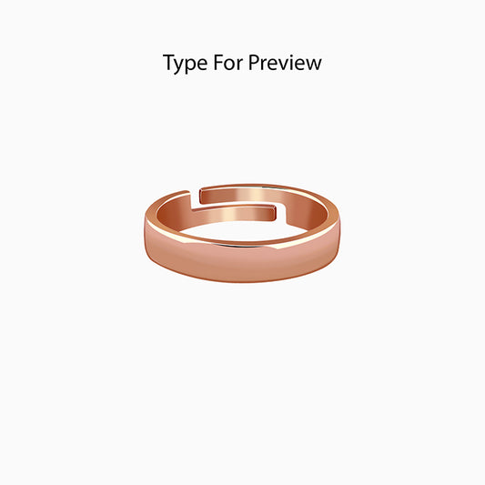 Rose Gold Personalised Signature Ring For Him