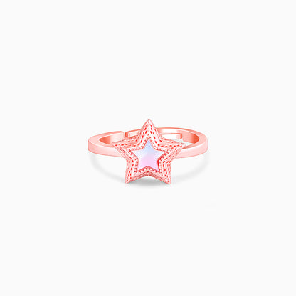 Rose Gold Radiating Star Ring