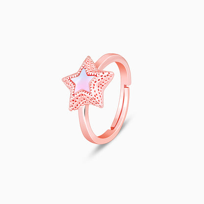 Rose Gold Radiating Star Ring