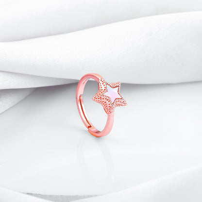 Rose Gold Radiating Star Ring