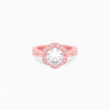 Rose Gold Floral Shine Ring