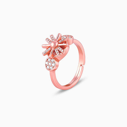 Rose Gold Sparkling Sun Ring