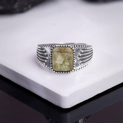 Oxidised Silver Heritage Ring For Him
