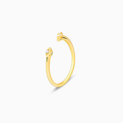 Golden Sunbeam Teardrop Ring