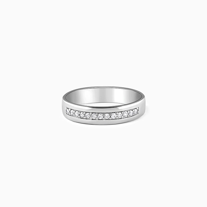 Silver Simple Serenity Men's Ring
 - silver ring for men