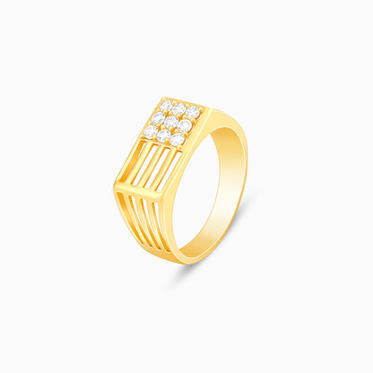 Golden Square in Rectangle Ring For Him