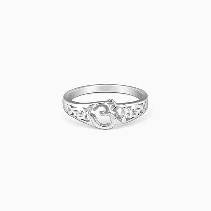 Silver Om Aura Ring For Him