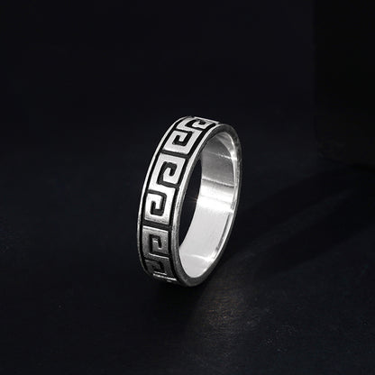 Oxidised Silver Ultimate Drip Ring For Him