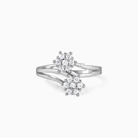 Silver Floral Memory Ring