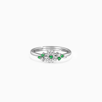 Silver Sunflower Ring- silver ring for women