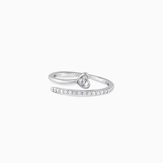 Silver Heartfelt Embrace Ring