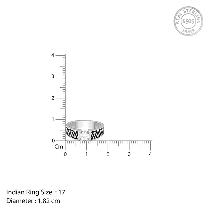 Silver Geometric Majesty Ring For Him