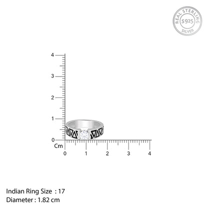 Silver Geometric Majesty Ring For Him