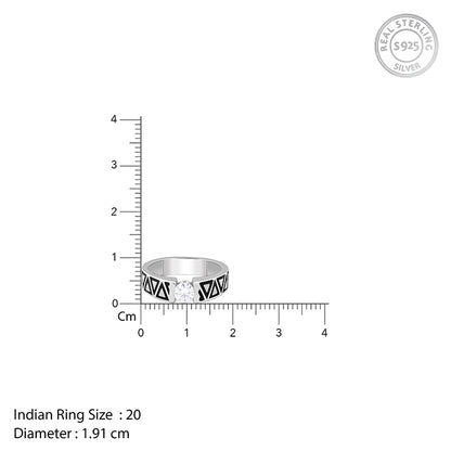 Silver Geometric Majesty Ring For Him