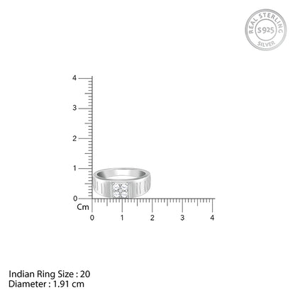 Silver Monolith Ring For Him