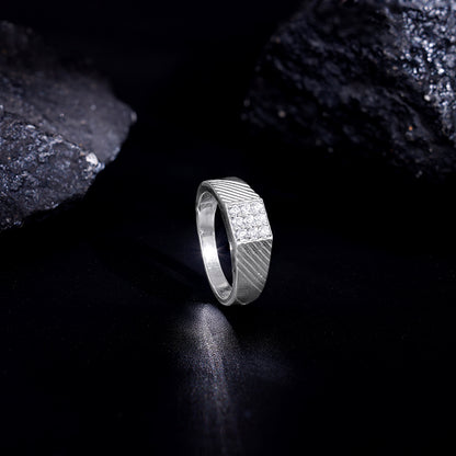Silver Steezy Ring For Him