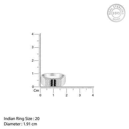 Silver Eminent Glow Ring For Him