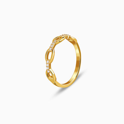 Golden Sunlit Petals Ring