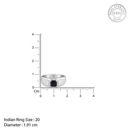 Silver Asphalt Ring For Him