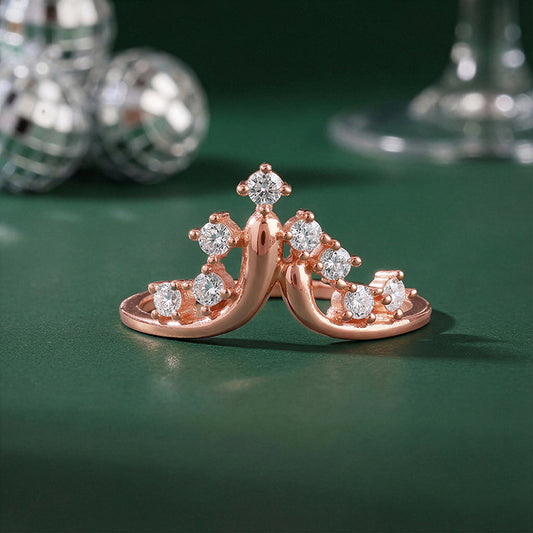 Rose Gold Falling Ring